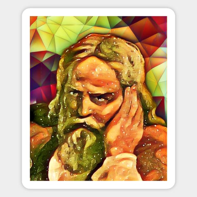 Snorri Sturluson Snow Portrait | Snorri Sturluson Artwork 15 Magnet by JustLit